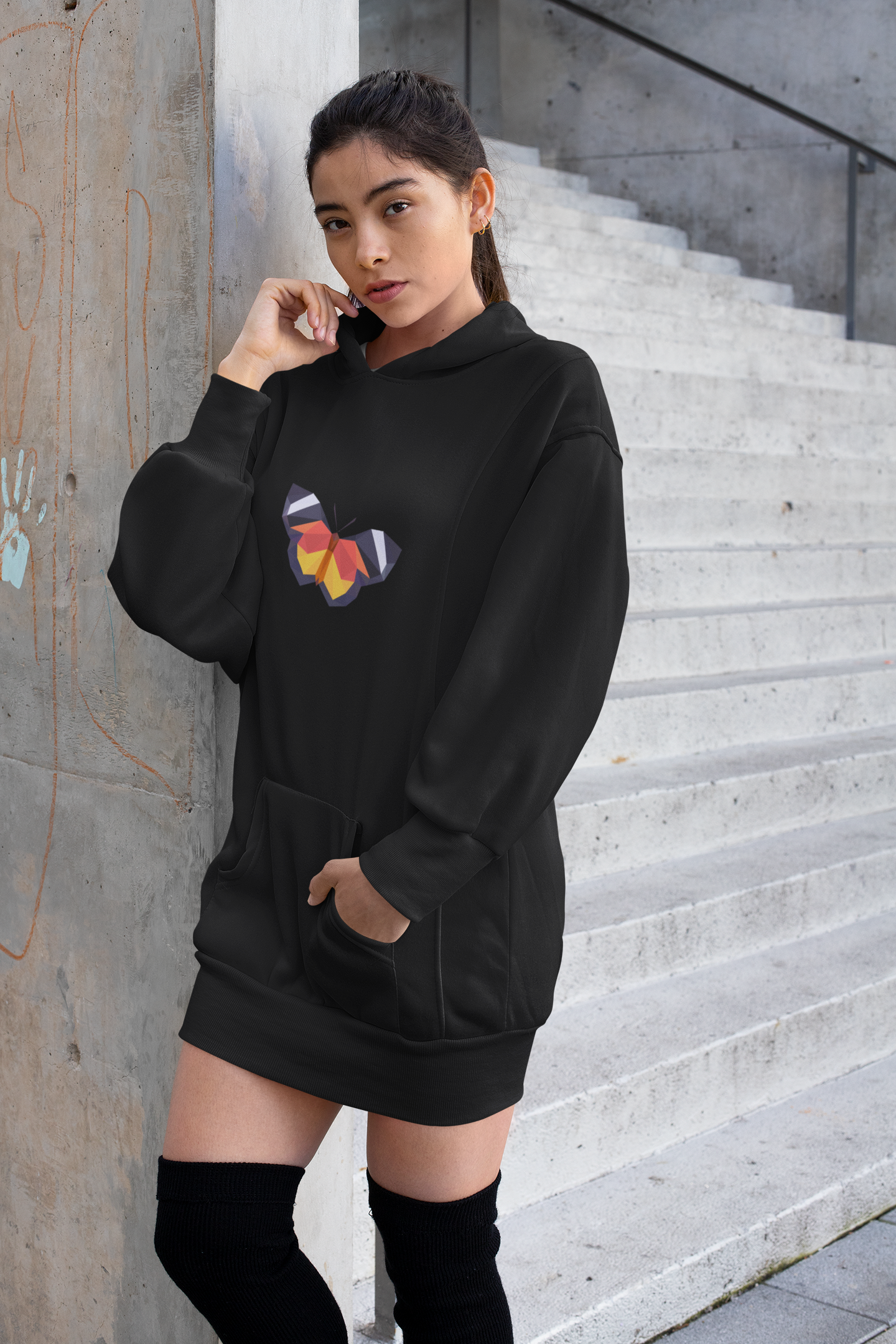 Butterfly Hoodie Dress