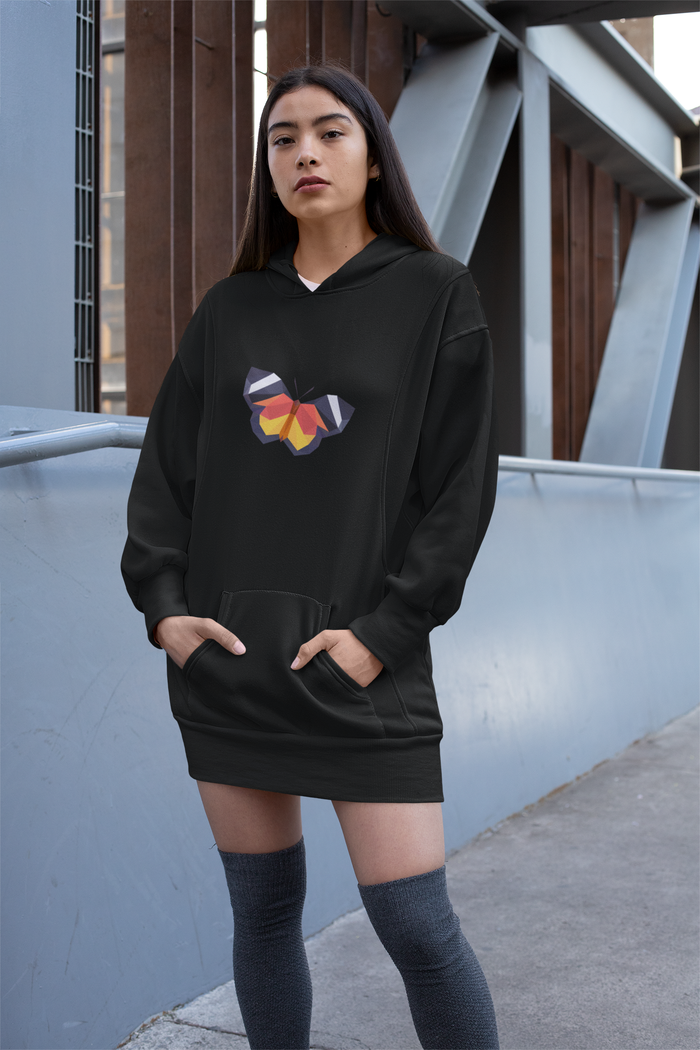 Butterfly Hoodie Dress